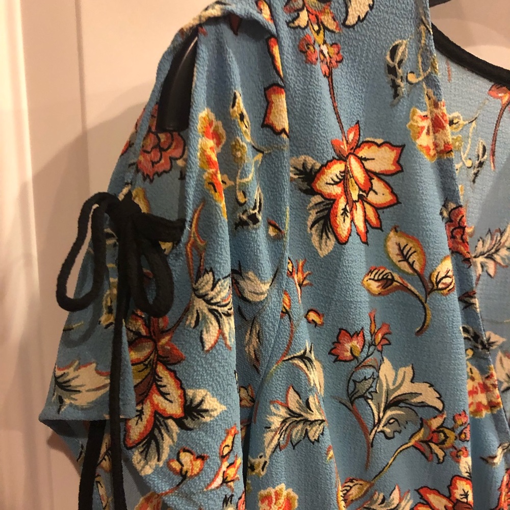 Blue Wrapper Dress - Picture 3 of 5